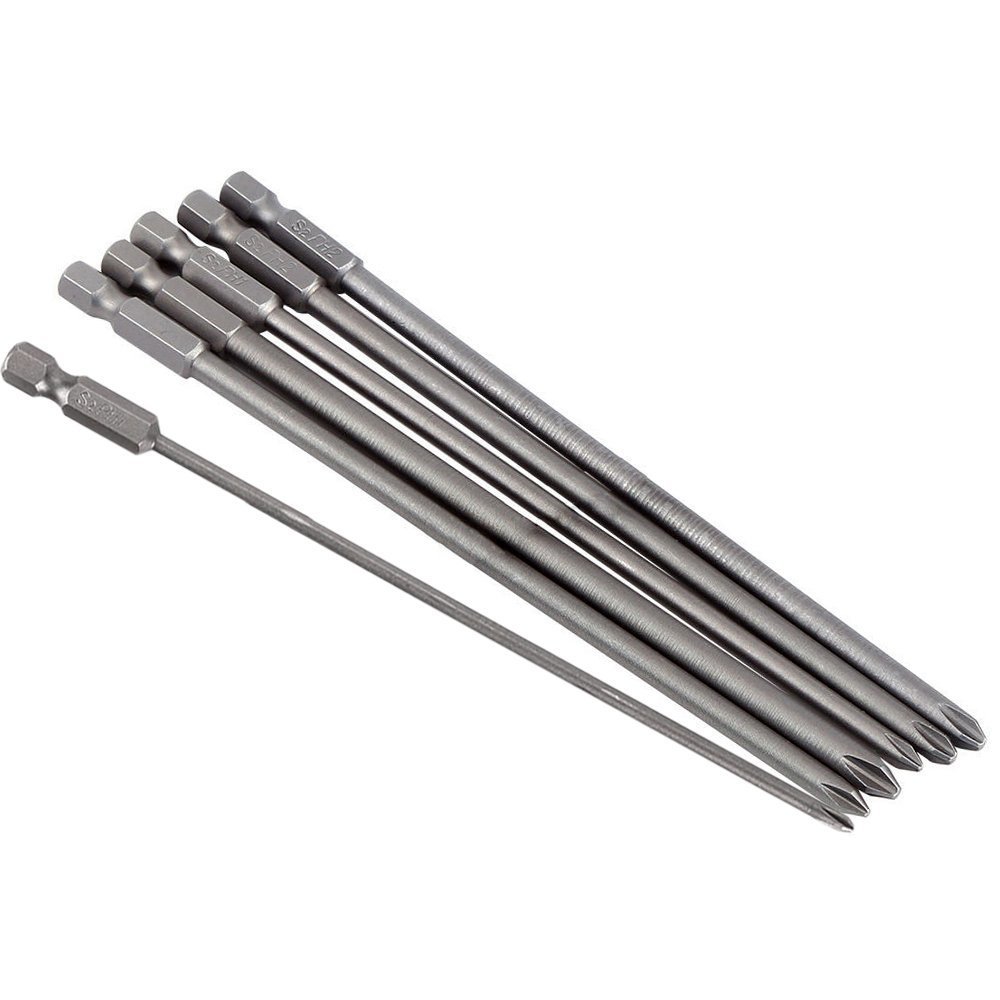 Bestgle 6ピース150mm 十字軸プラスドライバービットS2鋼 十字軸 精密ドライバーセット磁気クロスヘッド ねじ回し ネジ締め ドリル ビット工具 電動ドライバービット の商品画像