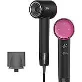 AINA Hair Dryer, Blow Dryer - Brushless Motor, 110,000 RPM Lightweight, Ionic Travel 110V/ALCI Plug(Sexy Rose)