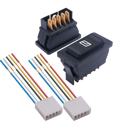 Uxcell Universal 5-Pin Car Window Switch – DC 12V Rocker – Master Control