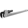 DURATECH 24-inch Heavy Duty Aluminum Straight Pipe Wrench, Adjustable Plumbing Wrench, Drop Forged, Exceed GGG standard