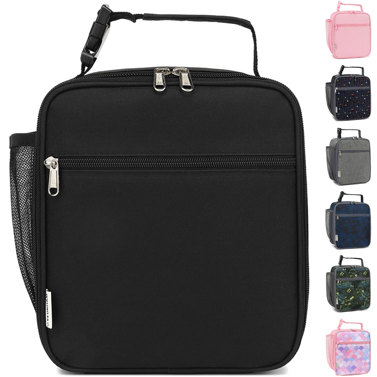 Photo 1 of GYEUKHAM Lunch Box for Kids Boys Girls Men Women, Insulated Small Soft Cooler Lunch Bag Kit for School Work Picnic Travel - Reusable Portable lunchbox, Black