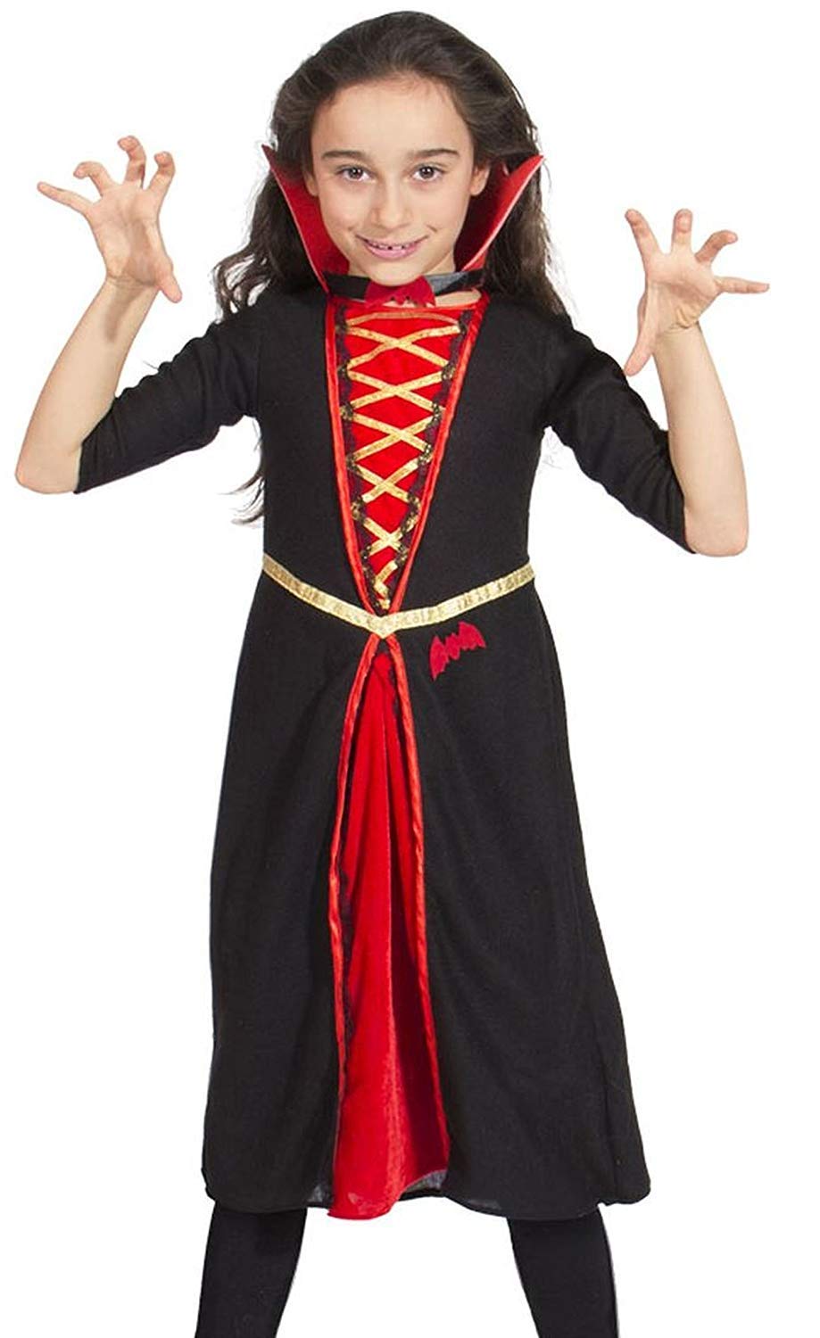 Folat - Black Vampire Dress for Girls - Size: S