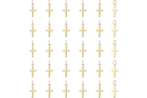 Cross Charms for Jewelry Making Real 18K Gold Plated Brass Religion Charms for Bracelets Necklace Earring