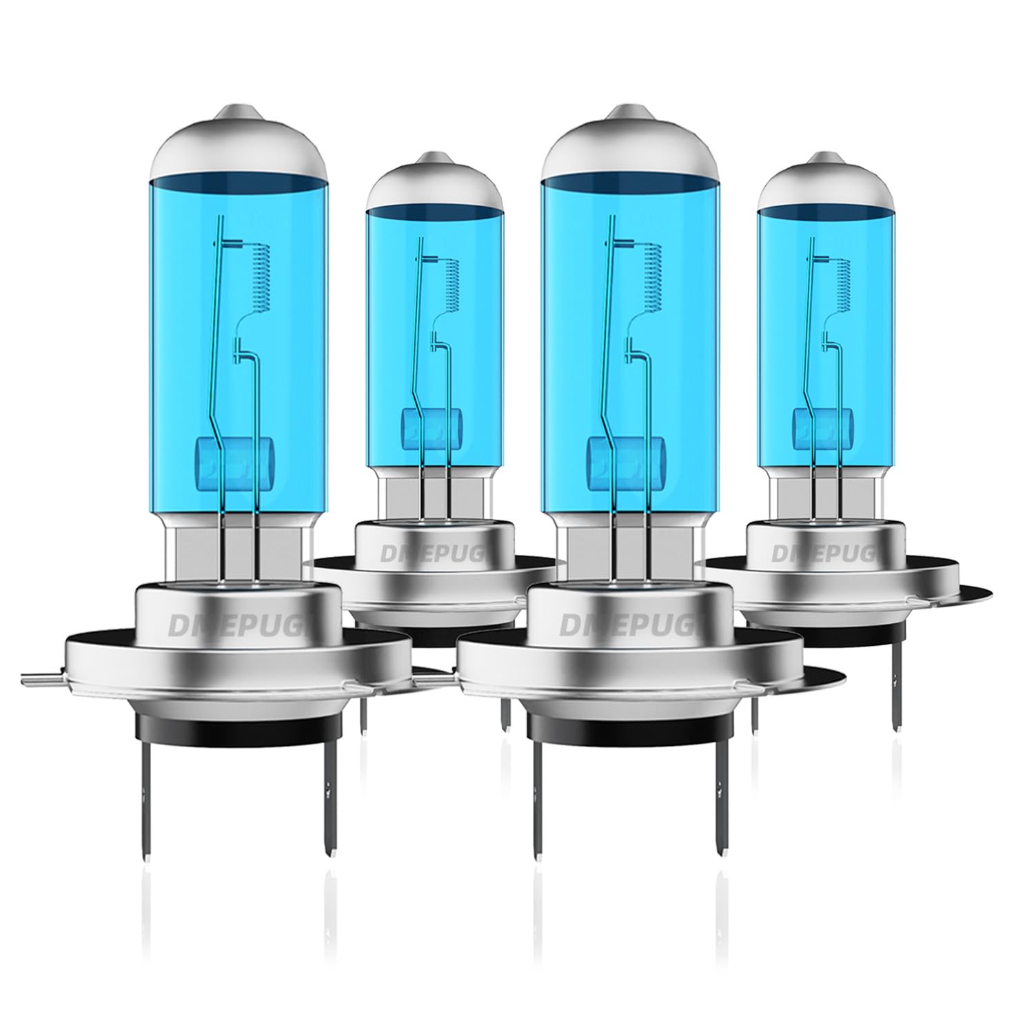 Photo 1 of DMEPUGI Upgraded 100W Halogen Headlight Bulbs Fit for 2009-2015 Volkswagen Jetta Tiguan Passat-CC Lights bulb,H7 High Beam + H7 Low Beams,6000K White Bright,300% Brightness,Plug N Play,Pack of 4