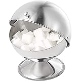 Newness Stainless Steel Multi-purpose Sugar Bowl with Roll Top for Home & Kitchen
