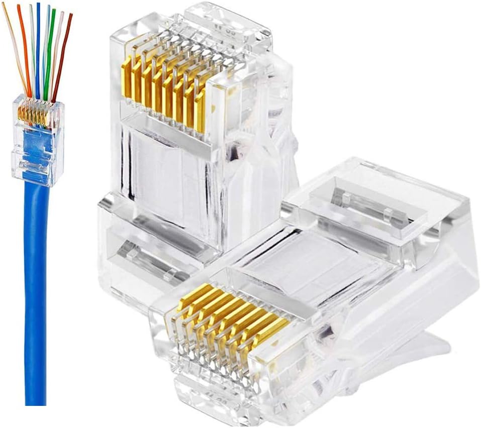 Xintylink Connettore Rj45 Cat6 Cat5e 50U/6U Cavo Ethernet Spina Utp 8P8C Rj 45 Cat 6 Rete Lan Jack Cat5 Internet Alta Qualà - Foto 6