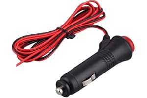 Vernijtrdy 12V 24V Male Car Lighter Power Socket Plug Connector On Off Switch
