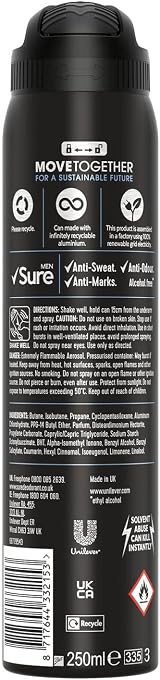 Sure Men Invisible Ice Anti-Perspirant Deodorant 250ml Pack of 6 view 2
