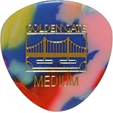 Golden Gate MP-427 Deluxe Flat Pick -Colorful Clown Confetti - Rounded Triangle - Medium