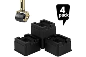 Joyclub 2 Inch Heavy Duty Bed Risers Durable and Stackable Bed Lifts Fits to Casters or Legs of Sofa, Table, Couch and Bed Frame (4 Pack)