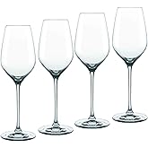Nachtmann Supreme White Wine Glasses – Set of 4 Lead-Free 16.9 oz Crystal Stemware with Elegant Tall Shape, Sophisticated Machine-Made Drinkware for Dining, Weddings, Parties, Events