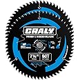 CRALY 7-1/4 Inch 60 Teeth Ultra Fine Finish Wood Cutting Circular Saw Blade, 5/8 Inch Arbor, Carbide Tipped, Thin Kerf, Black