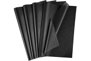 AORZIT Black Tissue Paper for Gift Bags 80 Sheets, 14x20 Inch Wrapping Paper, DIY Arts Crafts Shredded Filler for Birthday, G