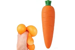 Carrot Squishy, 2026 New Fruit Stress Balls Stress Relief, Carrot Realistic Slow Rising Squishies for Stress Relief Anxiety S