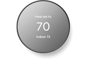 Google Nest Thermostat - Smart Thermostat for Home - Programmable Wifi Thermostat - Charcoal