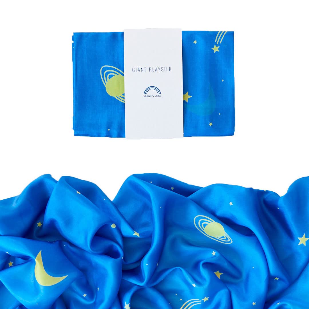 Photo 1 of Sarah's Silks Giant Playsilk | 100% Silk Toy for Toddlers | Bright Colored Large Scarves for Fort Building and Pretend Play - Starry Night