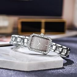 SENRUD Women Watch Fashion Rectangular Crystal