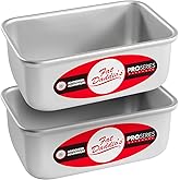 Fat Daddio's BP-5639-2PK Anodized Aluminum Bread Loaf Pan, 4.875 x 2.75 x 2 inch, Set of 2