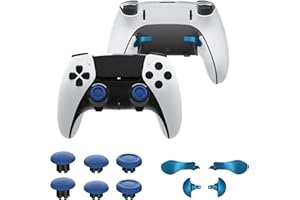 CHARM FOCUS Replacement Thumbsticks for PS5 Edge Controller, 4 Back Paddles Triggers Buttons Accessories Kits, Replacement Parts Adjustable Height Analog Thumb Stick for PS5 Edge Controller