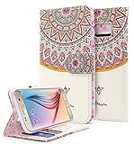 Galaxy S7 Case, NageBee [Kickstand Feature] Premium PU Leather Flip Fold Wallet Case with [ID&Credit Card Slot] for Samsung Galaxy S7 - Royal Totem