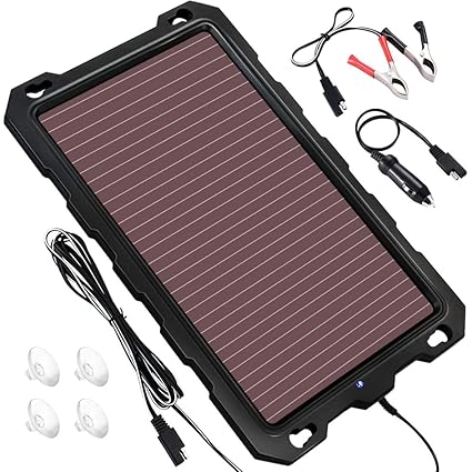 Powoxi Solar Battery Charger Car 33w 12v Solar Trickle Charger For Car Battery Portable And Waterproof Solar Battery Maintainer Amorphous Silicon