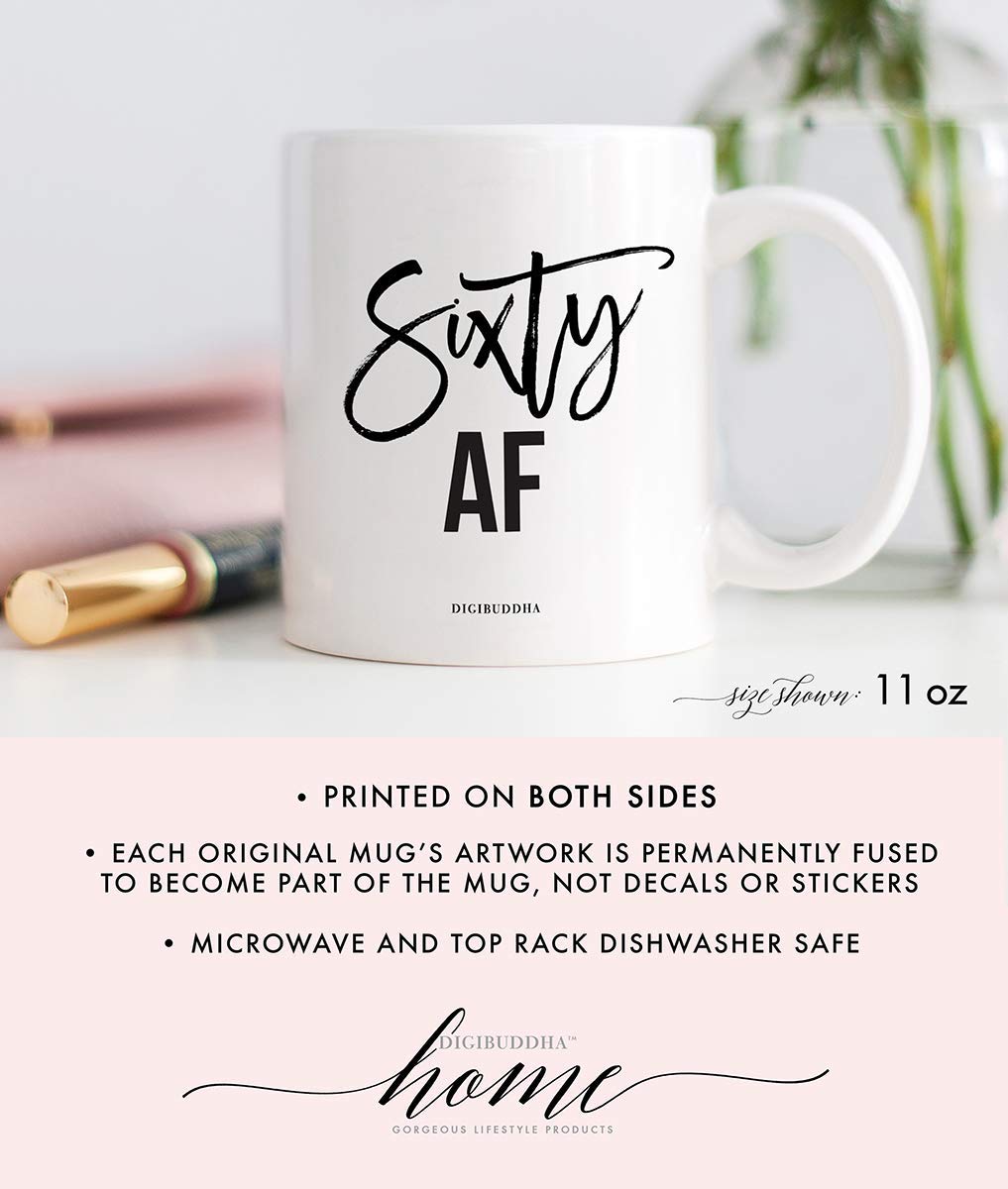 60th Birthday Coffee Mug Sixty Af Sixtieth Birthday Party Gift Ideas Male Female Celebrating 60 Years