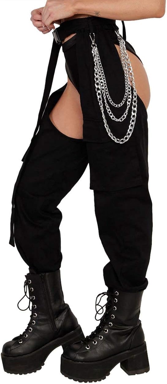 iHeartRaves Women's Chaps - Bottomless Pants for Raves & Music Festivals: Clothing