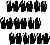 EXCEART 12 Pairs Black Cotton Work Gloves Multipurpose Size L Thin view 3