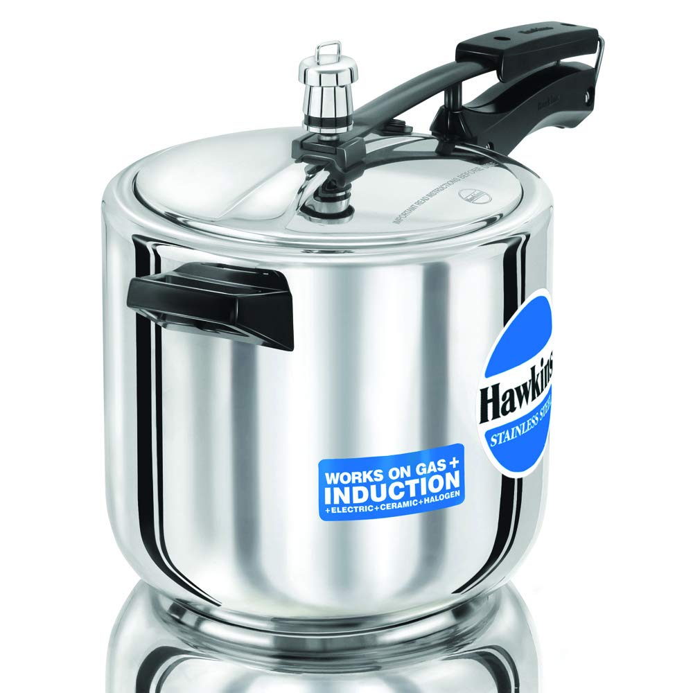 Photo 1 of **MISSING STAND IN  PRODUCT PHOTOGRAPH**HAWKINS 6 Litre Inner Lid Pressure Cooker, Stainless Steel Cooker, Induction Cooker, Silver (Hss60), 6 Liter