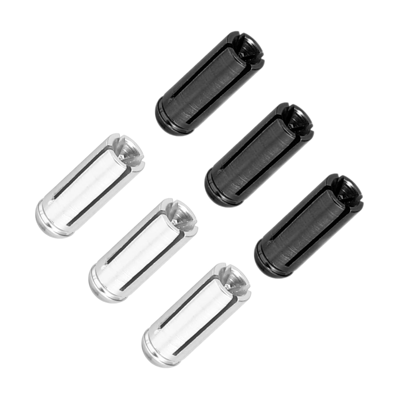 PATIKIL Dart Flight Protectors, 6 Pack Aluminum Dart Accessories for Enhanced Durability, Silver Tone Black