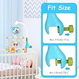 Aolso Baby Crib Toy Mobile with Music Lights Remote Timing 20 30 40 50 min Blue view 3