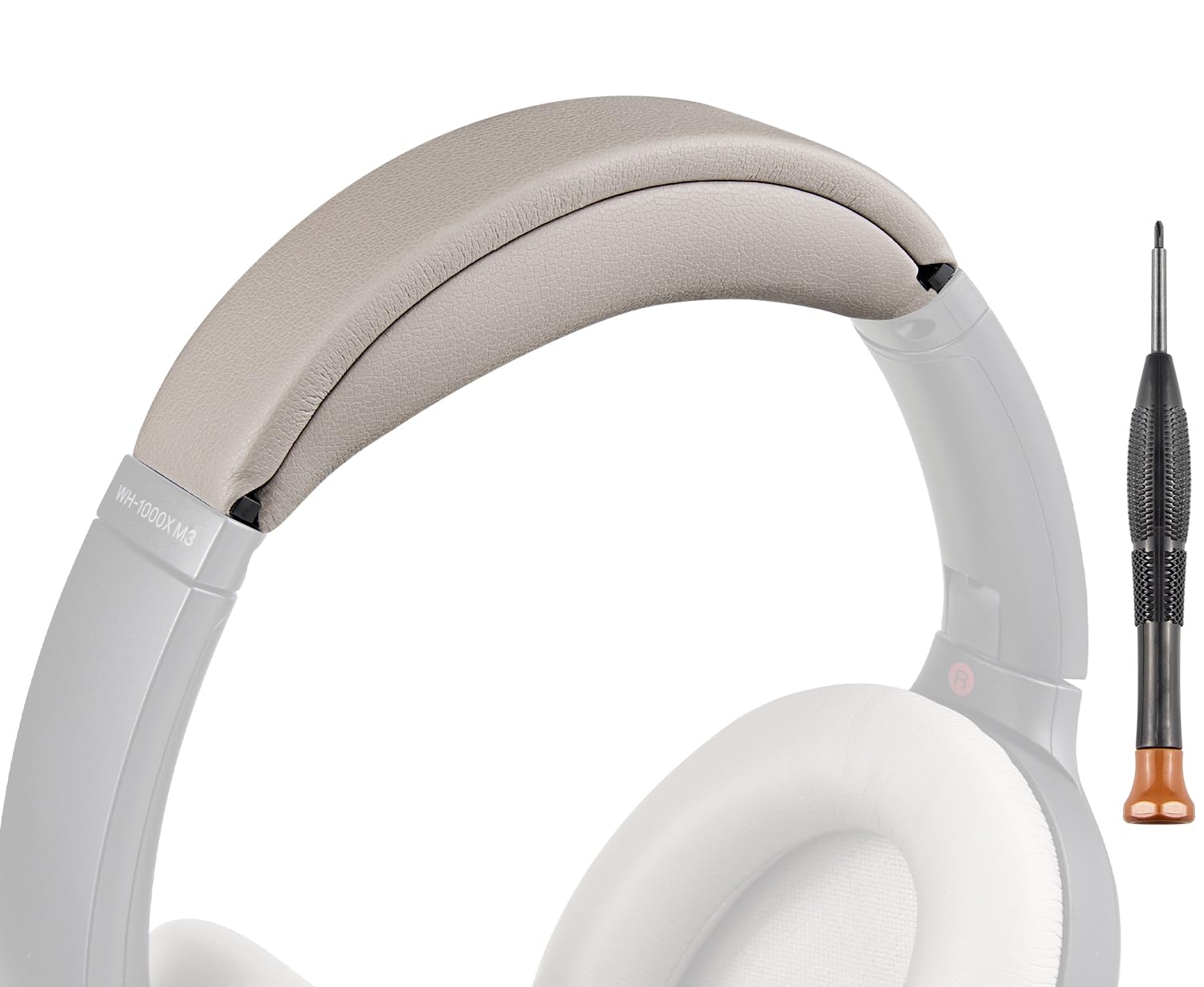 SOULWIT Replacement Headband Pad Kit for Sony WH-1000XM3 (WH1000XM3) Headphones, Easy DIY Installation (Silver)