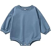DOSYZTO Baby Boy Girl Bubble Shirt Romper Outfit Short Sleeve Summer Bodysuit Top Newborn Oversized Crewneck Jumpsuit