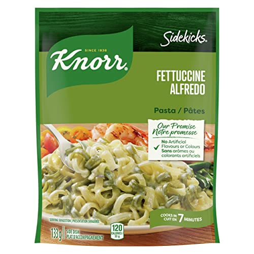 Knorr Sidekicks Pasta Fettucine Alfredo Side Dishes 133 Grams, 8ct