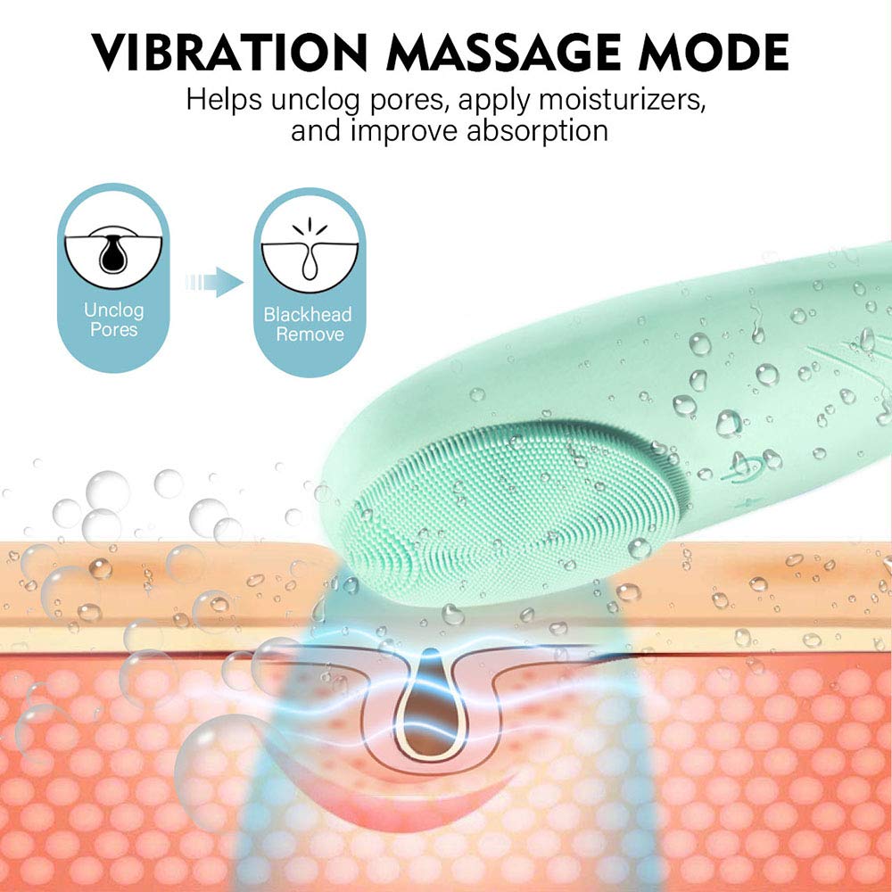 TOPNaturePlus Facial Cleansing Brush, Waterproof Face Brush, Face Portable Scrubber Massager for Blackhead Removing, Skin Care, and Deep Cleaning: Beauty