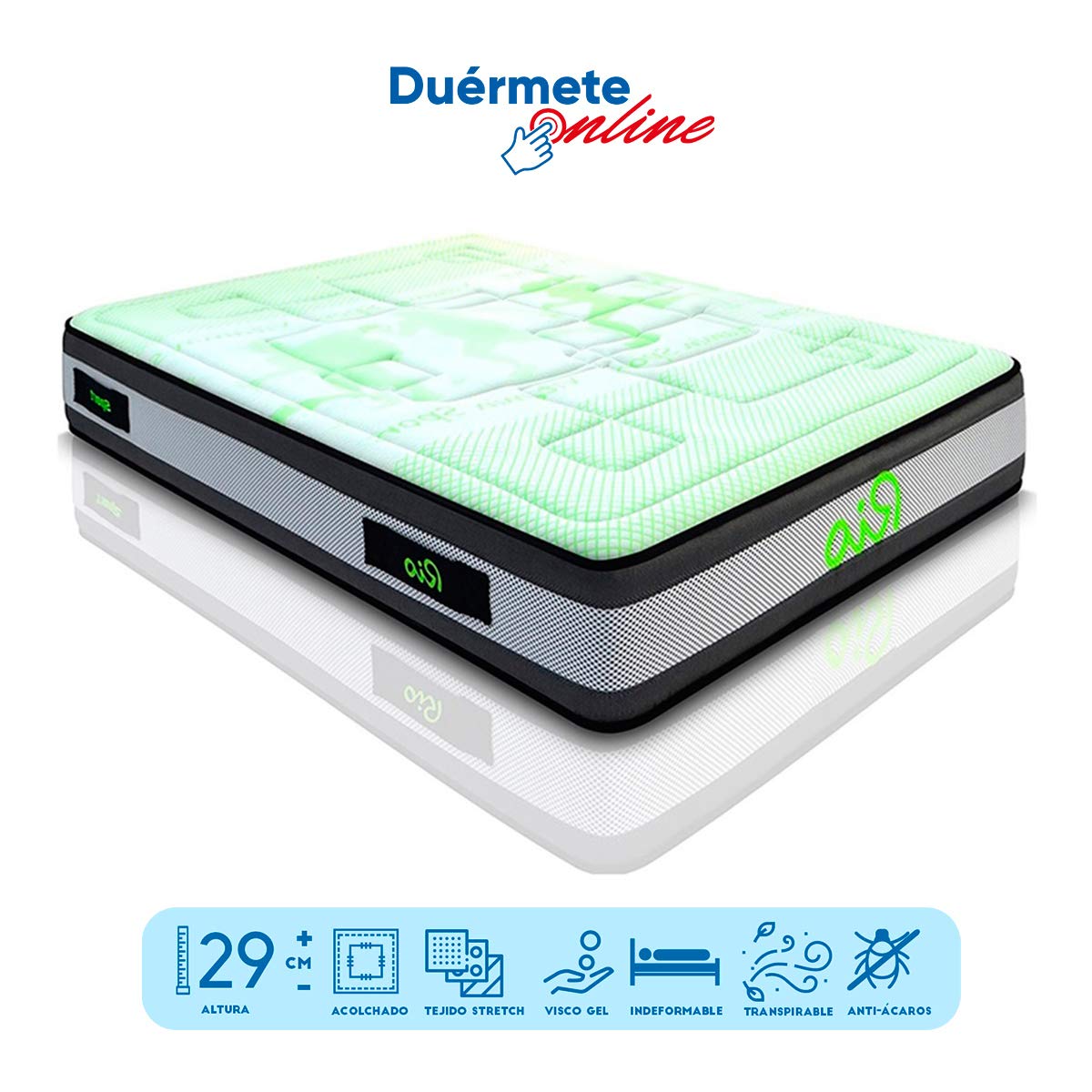 Duermete Colchón Viscoelástico Rio Sport Transpirabilidad y ...