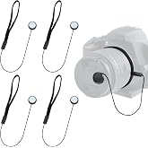 UBANU 5 Pcs Camera Lens Cap Keeper, Elastic Lens Cover Leash | Lens Cap Holder for Ca-Non、Ni-kon、So-ny、Fu-jifilm、O-lympus、Pa-nasonic &amp; Others SLR DSRL Mirrorless Lenses