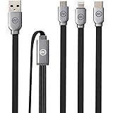 USB C Cable,Hizek 3 in 1 Charging Cable 1M 8 Pin Lightning+Type C+Micro USB Connector for iPhone 7/6/5, Galaxy S3/S4/S5/S6/S7 Edge/S8,Nexus 6P, 5X and More