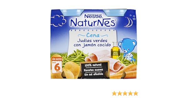 Nestlé Naturnes Judías Verdes con Jamón - Paquete de 2 x 200 g ...
