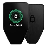 Trezor Safe 5 - Crypto Hardware Wallet with Secure Element &amp; Passphrase, Color Touchscreen, Haptic Feedback, Bitcoin Security, Supports 1000s Coins &amp; Tokens, Quick &amp; Simple Setup (Charcoal Black)
