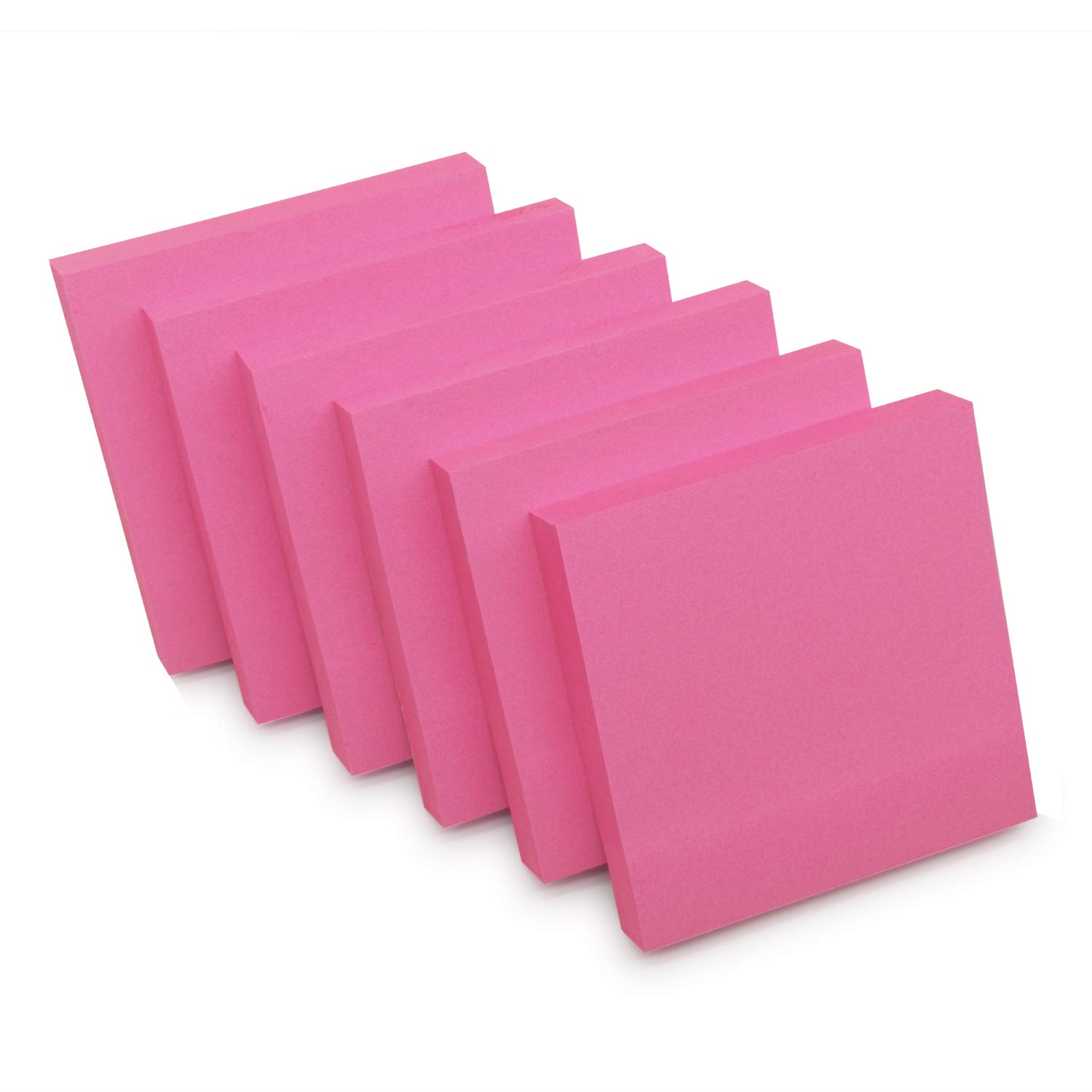 Magenta Sticky Notes 3×3 Inches, 6 Pads Self-Stick Notes, 100 Sheets/Pad, Post Notes for Study, Works, Daily Life