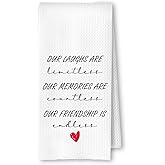 ArtisaEura Friend Gifts for Women Friends Kitchen Towels, Best Friend BFF Bestie Gifts Dish Tea Towels for Kitchen Decor, Birthday Gifts for Women Friendship Hand Towels for Bathroom Decor, 16x24 Inch