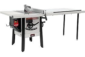 JET ProShop II 10-Inch Table Saw, 52-Inch Rip, Steel Wings, Extension Table, 1-3/4 HP, 120V 1Ph (JPS-10)