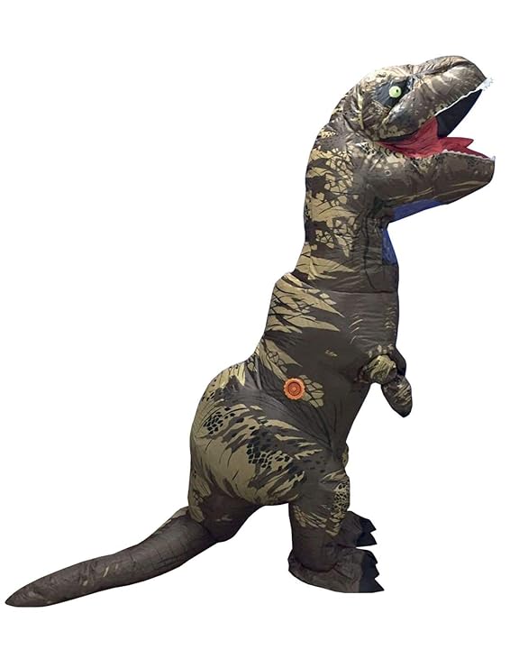 TrendClub100® Aufblasbares Dinosaurier Kostüm Dino T-Rex mit Ventilator (Dinosaurier)