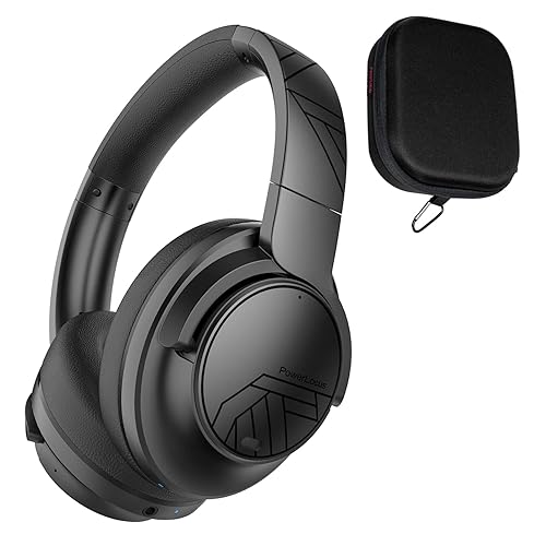 PowerLocus Active Noise Cancelling Headphones, Bluetooth Over-Ear