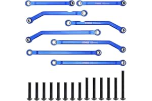 GTHELE High Clearance 4 Links Set Aluminum Linkage for Traxxas 1/18 TRX4M Upgrade Parts RC Crawler Car (Dark Blue)