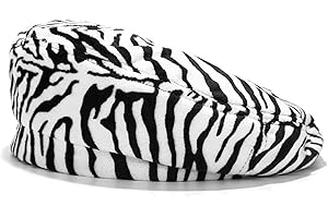 IHAUIUE Zebra Print Beret Hat Trendy Animal Pattern French Hats Winter Warm Artist Caps for Women Lady, White, White, One Siz