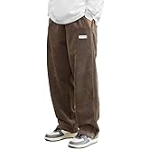 ZAFUL Men's Corduroy Straight Leg Loose Fit Casual Pants