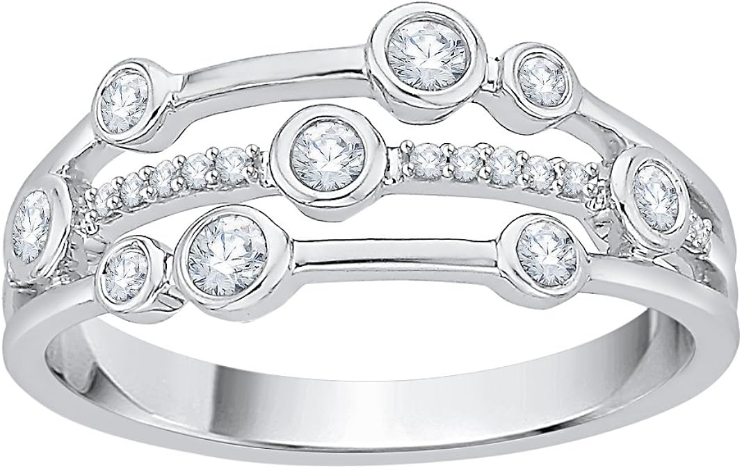 Diamond Fashion Ring in Sterling Silver (1/3 cttw) (IColor, SI3I1