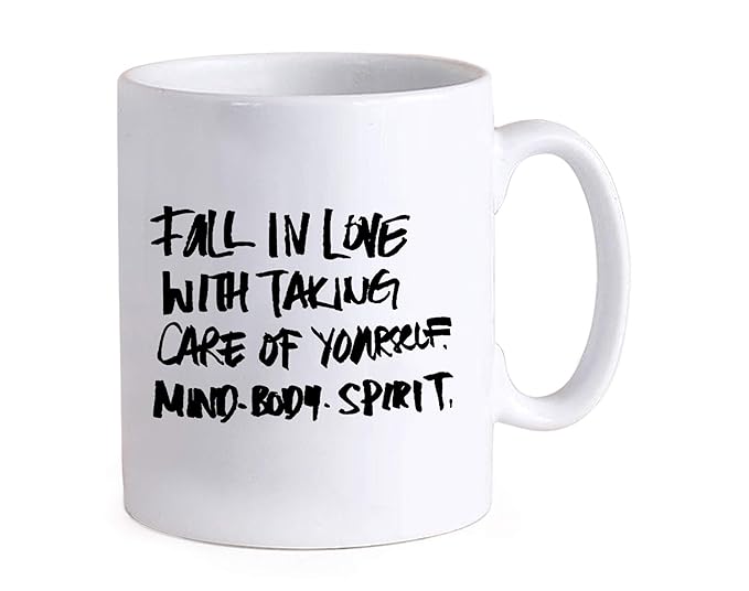 Buy Tied Ribbons Motivational Quote Fall In Love With Taking Care Of Yourself Mind Body Spirit Printed Coffee Mug 325 Ml Online At Low Prices In India Amazon In
